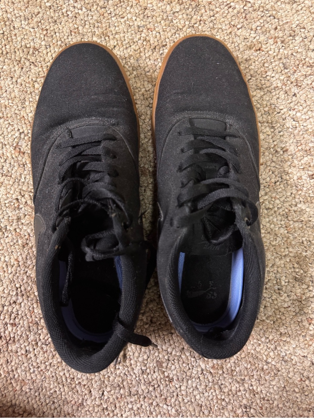 Nike SB Check Solar Canvas Black Gum Skate Shoes Men’s 10.5